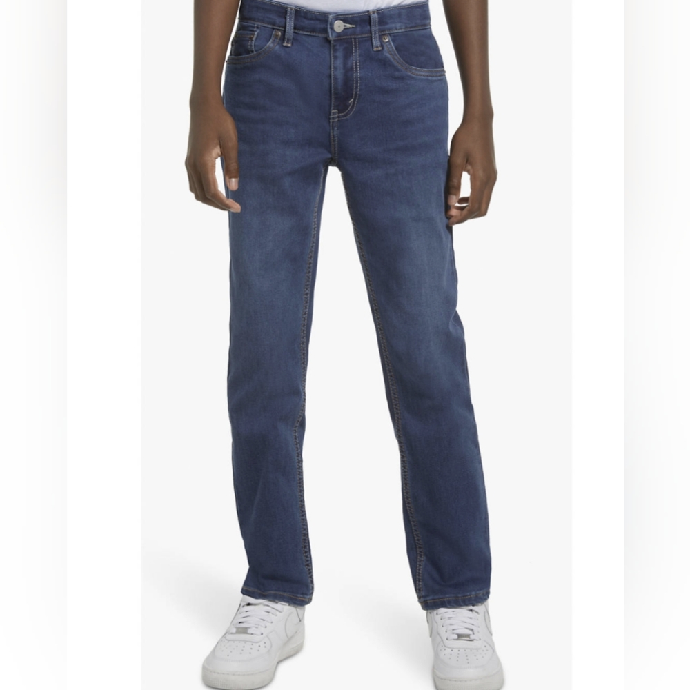 Boy's Levis's 505 Straight Leg Jeans Size 14 Regular BLUE DENIM